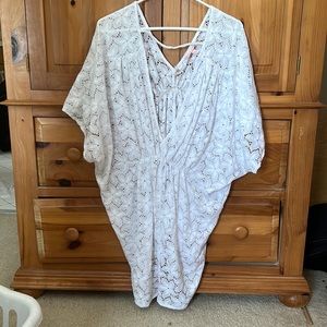 Victoria’s Secret white swimsuit, cover-up size S/P